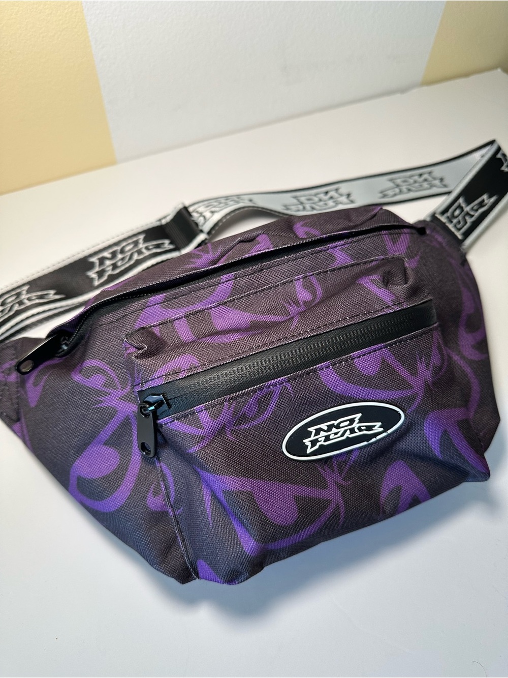 No Fear Purple Graphic Waist Bag - Men's Belt Pack